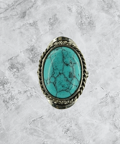 Surya Tienda Holisitca - www.suryatiendaholistica.com.ar - Anillo de Piedra Turquesita de Alpaca