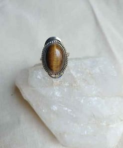 SURYA TIENDA HOLISTICA - www.suryatiendaholistica.com.ar - anillo de alpaca con piedra ojo de tigre