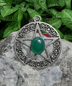 Surya Tienda Holistica - www.suryatiendaholistica.com.ar - Dije Pentagrama Agata Verde