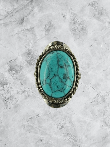 Surya Tienda Holisitca - www.suryatiendaholistica.com.ar - Anillo de Piedra Turquesita de Alpaca
