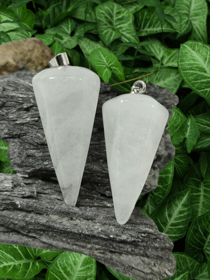 Surya Tienda Holistica - www.suryatiendaholistica.com.ar - Dije Péndulo Cuarzo lechoso